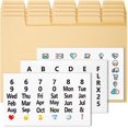 25 Manila Index Card Box Dividers 3x5" Index Card Dividers with Tabs