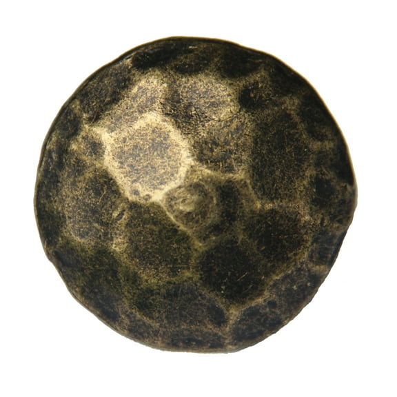 25 Medium Clavos rustic hamered nailheads in Antique Brass about 1 inch