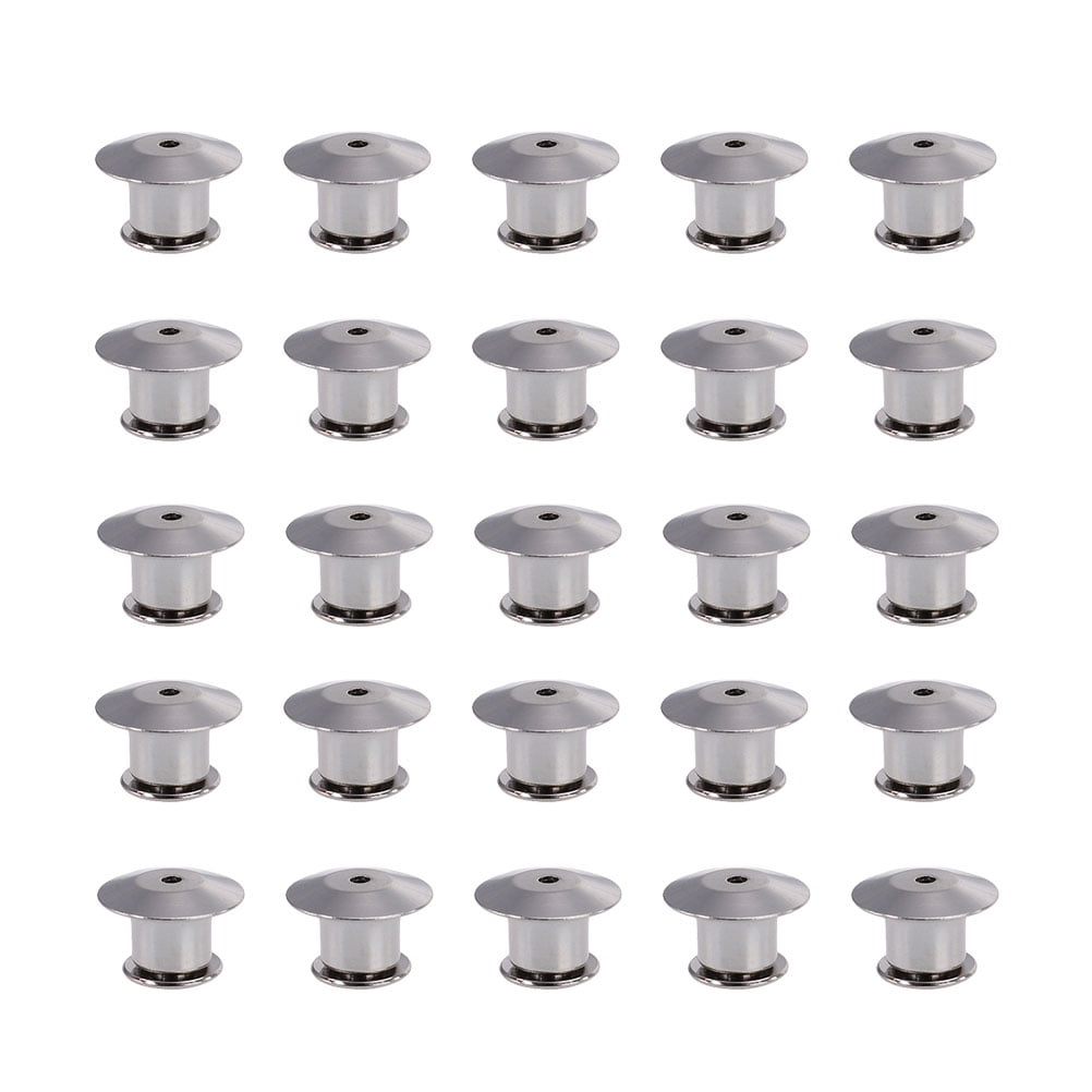 25 Metal Locking Pin Backs for Brooches and Badges (Random Color ...