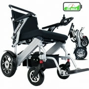 25 Miles Long Range, Movemagic Electric Wheelchairs for Adults Lightweight Foldable All Terrain Motorized Wheelchair for Seniors Intelligent Power Wheelchair Foldable Wheelchairs for Adults