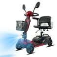 thumbnail image 1 of 25 Miles Travel Range Foldable 4 Wheels Adult Scooters with Mirrors,Durable Oversize XL 4-Piece Set Electric Mobility,Red, 1 of 12