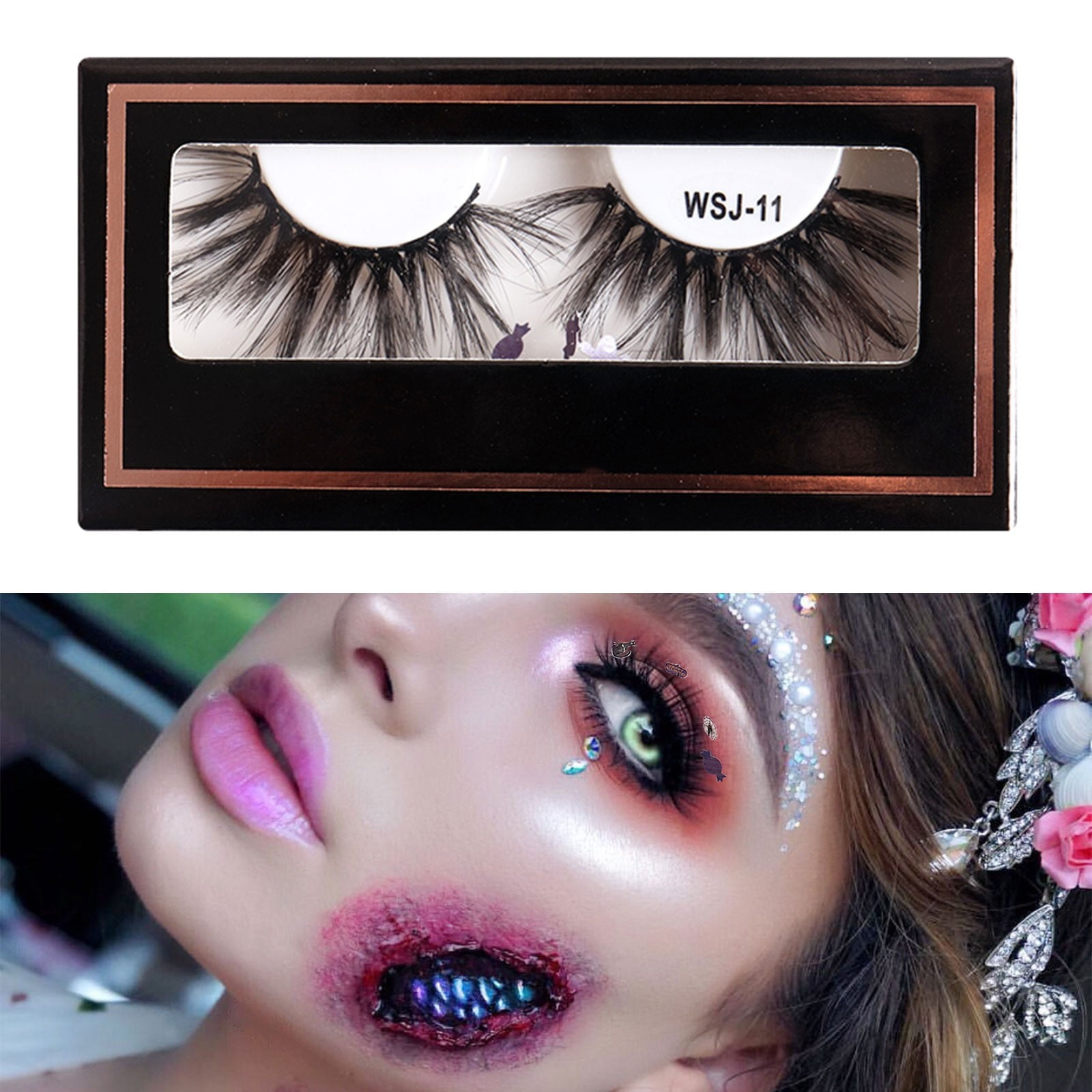 25 Mm Lashes Lashes with Butterflies Eyelash Stickers Bottom Lashes Individual Very Long