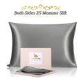 thumbnail image 1 of 25 Momme Silk Pillowcase for Hair And Skin With Gift Box With Envelope Closure King Grey, 1 of 8