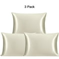 thumbnail image 1 of PiccoCasa 25 Momme Silk Pillowcases for Hair and Skin 3 Pieces Pillow Covers Taupe Queen/20"x30", 1 of 8