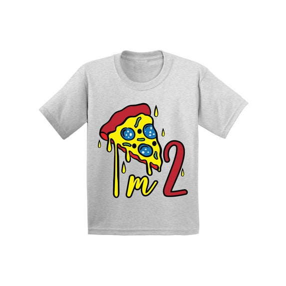 25 Months B-Day Boys Outfits - Cute Baby Boy Baby Girl Shirt Two Years Old - Pizza Infant Tee
