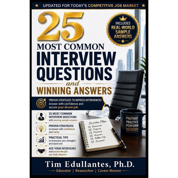 25 Most Common Interview Questions and Winning Answers: Proven Strategies to Impress Interviewers, Answer with Confidenc, (Paperback)