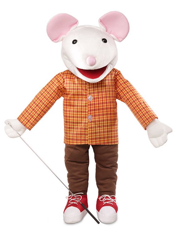 25" Mouse w/ Sneakers, Full Body, Ventriloquist Style, Animal Puppet