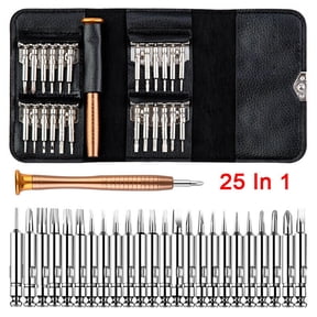 25 Multi Small Precision Hex Torx Star Mini Screwdriver Set Bits Repair Tool Kit