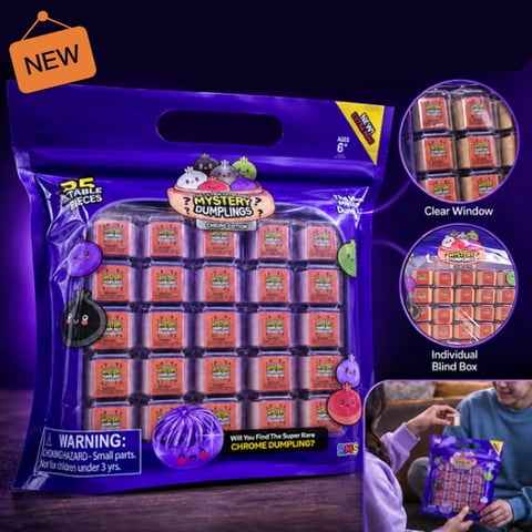 25 Mystery Dumplings Purple Edition 25 Count Extra Mini Dumplings dumplings squishy Extra Mini Dumplings Squishy mystery dumpling squishy for Holiday Classroom Favor Supplies