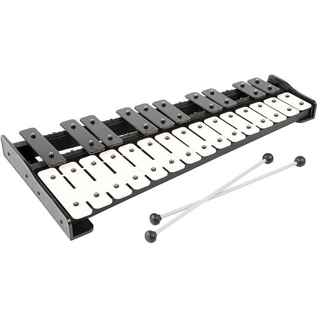 Precision-Tuned 25-Note Black and White Chromatic Glockenspiel