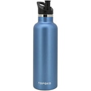 25 OZ Hydro Double Wall Flask Stainless Steel Water Bottle, Bite Valve Top, Vacuum Insulated, Sweat Proof, Leak Proof Sports Thermos. Standard Mouth 25oz, BPA-Free, Keep Cold 24 Hours blue5pc