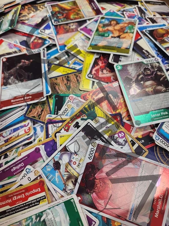 (25) Official One Piece Trading Cards rare Foil Lot