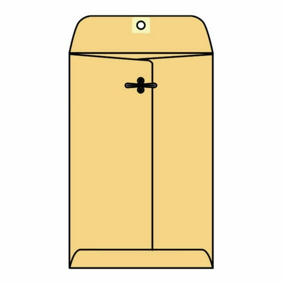 #25 Open End Franklin Clasp Catalog Envelopes 4-5/8" x 6-3/4" 32# Golden Kraft, Machine Finish, Metal Clasp (Box of 100)