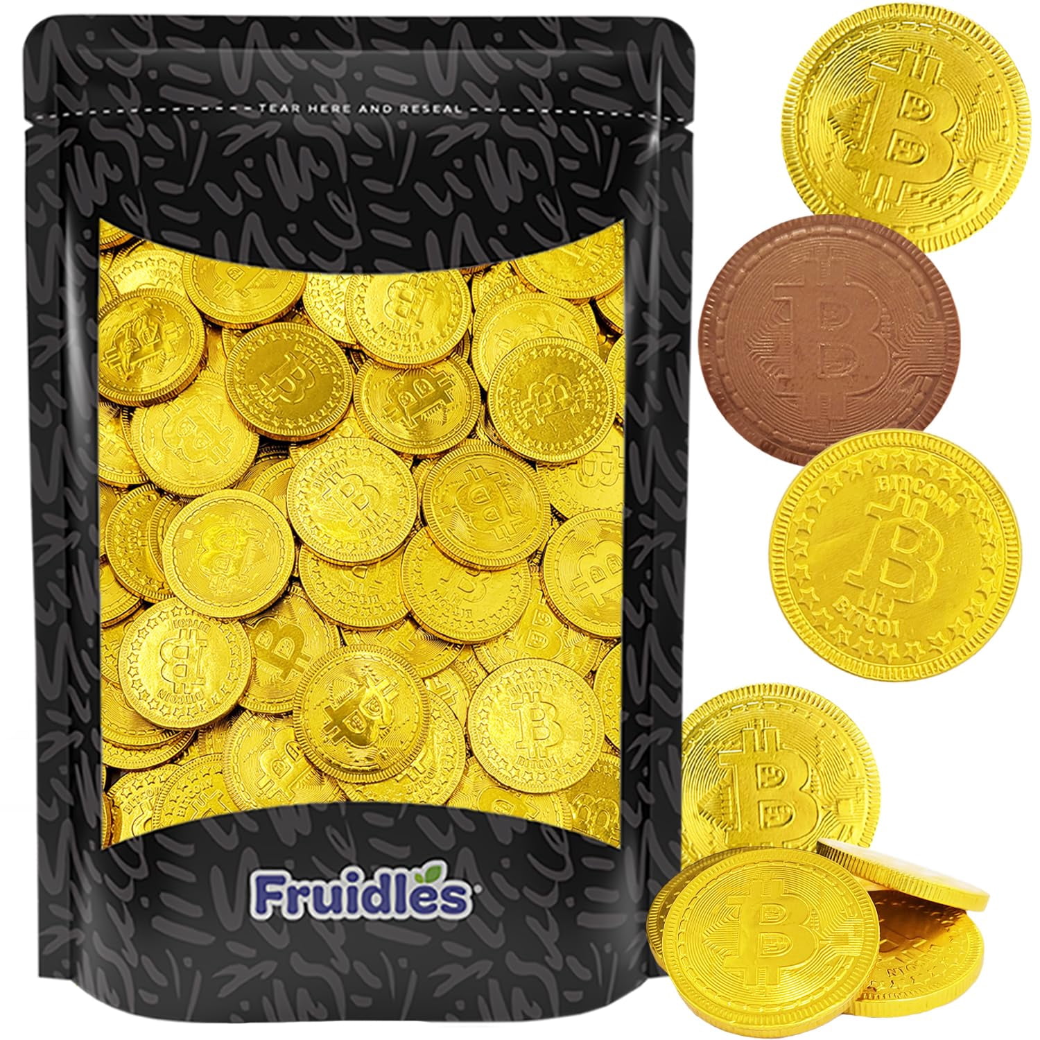 25 Original Crypto Bitcoin AIF9 Chocolate Coins, Made with Premium Belgian  Chocolate, Gluten-Free, Non-GMO, Kosher Certified Dairy (25-Pack) - Walmart  Business Supplies