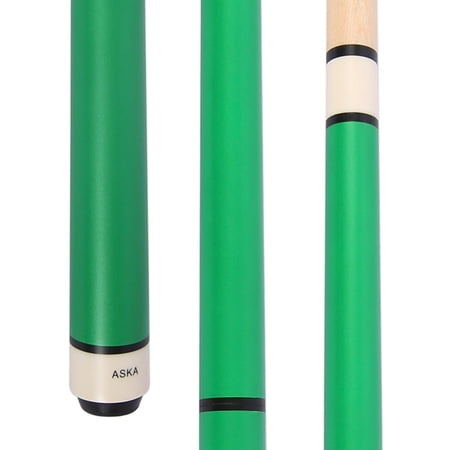 ASKA JBC 25 oz Heavy Hit Jump Break Cue Stick - Matte Green, 14mm Hard Tip, Canadian Maple Shaft