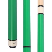 ASKA Heavy Hitter 25oz Jump Break Cue Stick, 3-Piece Matte Green, 14mm Phenolic Tip, Canadian Hard Rock Maple Shaft, 58 in