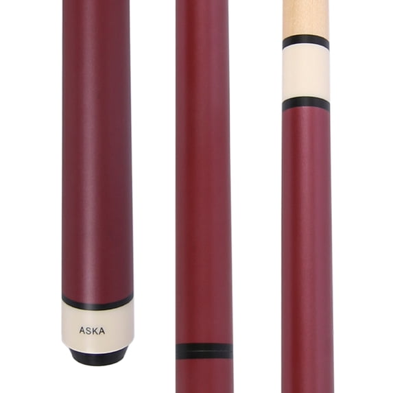 ASKA Heavy Hitter 25oz Jump Break Cue Stick JBCH25RD – 3-Piece Matte Red Billiard Cue, 14mm Phenolic Tip