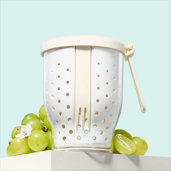 Portable Fruit Cup with Fork and Lid Leakproof Reusable Bento Box