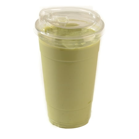 [25 PACK] 20 oz Cups | Iced Coffee Go Cups and Sip Through Lids | Cold Smoothie | Plastic Cups with Sip Through Lids | Clear Plastic Disposable Pet Cups | Ideal for Parfait, Juice, Soda, Party Cups