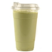 [25 PACK] 24 oz Cups | Iced Coffee Go Cups and Sip Through Lids | Cold Smoothie | Plastic Cups with Sip Through Lids | Clear Plastic Disposable Pet Cups | Ideal for Parfait, Juice, Soda, Party Cups