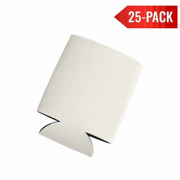 25-PACK - Premium Can Cooler - White