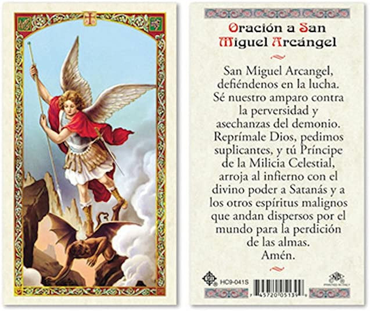 25 PACK - Spanish St. Michael Archangel Laminated Prayer Cards ...