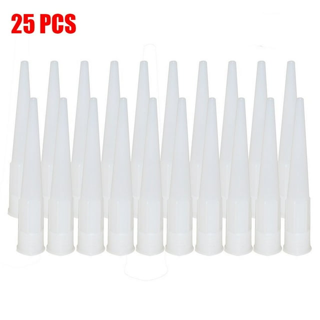 25 Pack Spare Nozzles for Silicone Sealant Adhesive Caulk