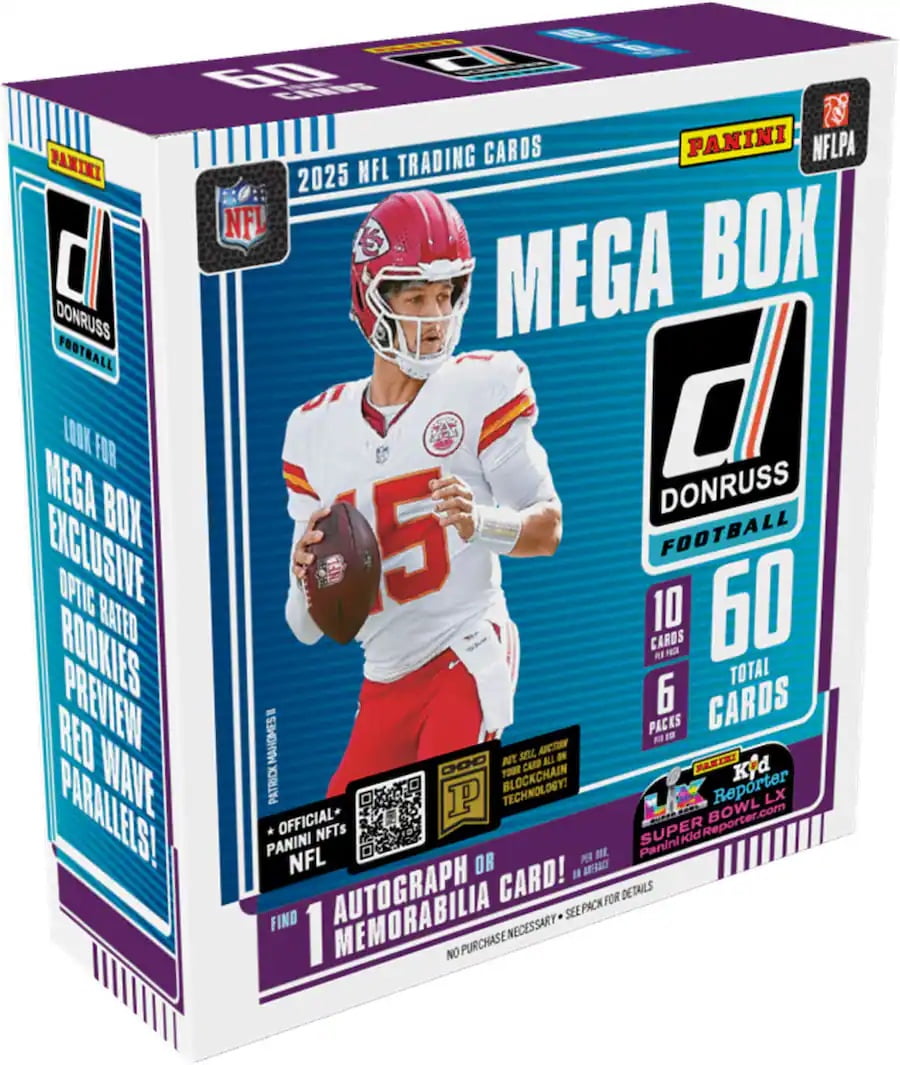 2025 Panini Donruss Football Trading Cards Mega Box