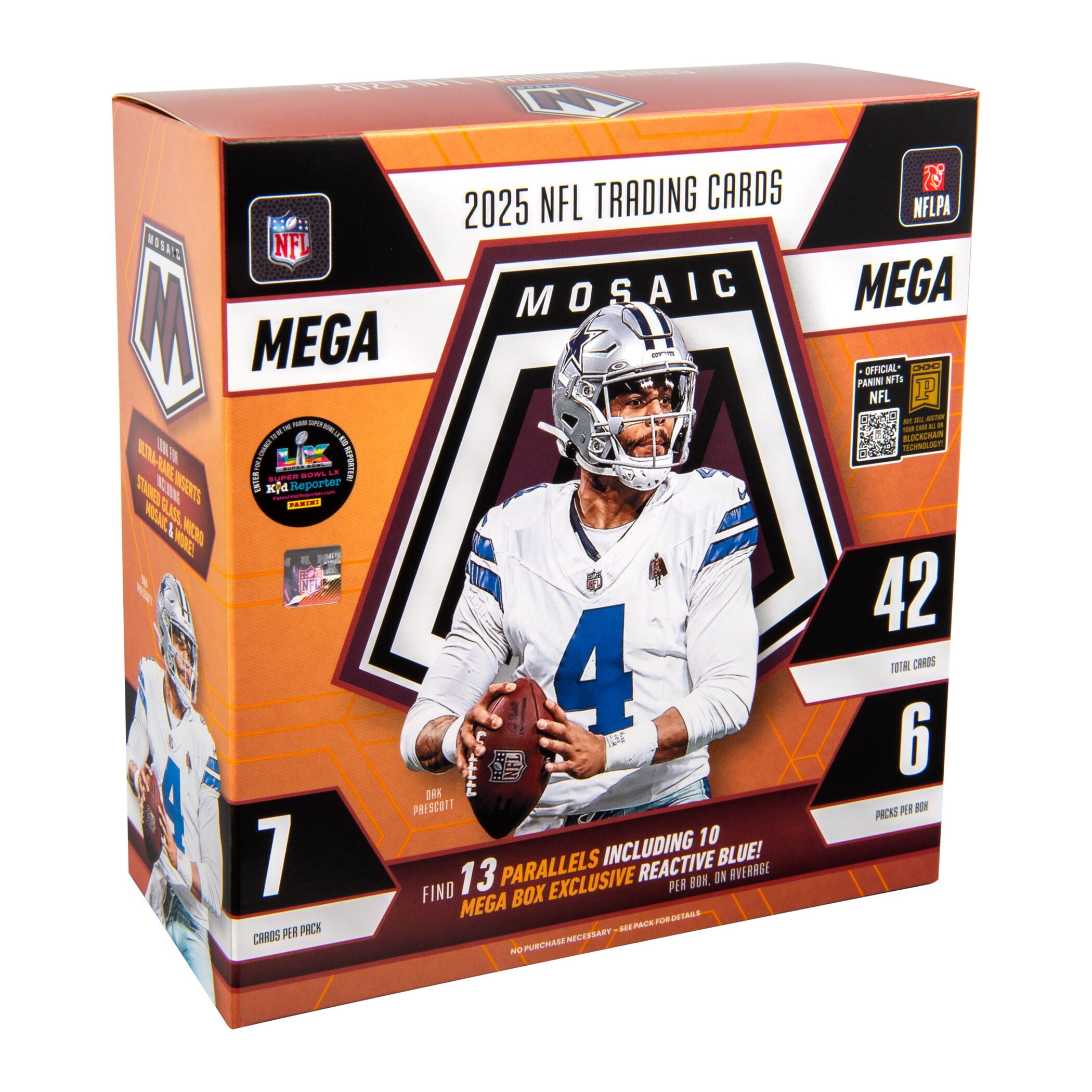 2025 Panini Mosaic Football Trading Cards Mega Box