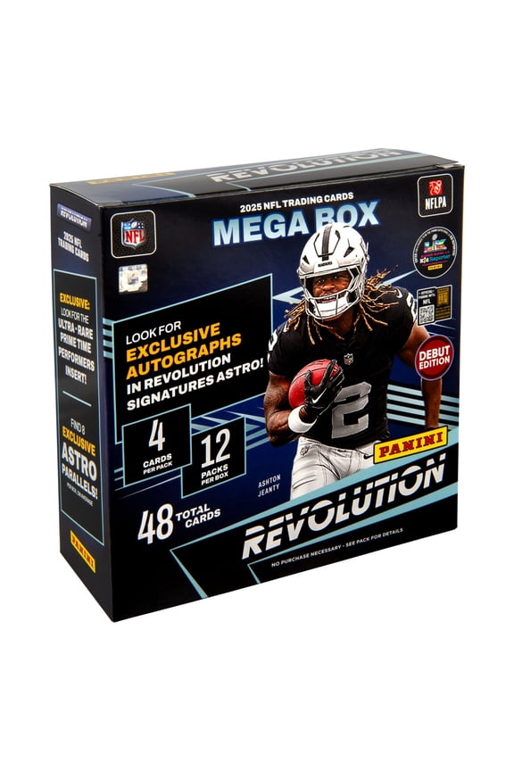 2025 Panini Revolution Football Trading Cards Mega Box