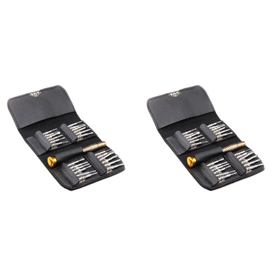 25 PC Small Mini Precision Screwdriver Set Watch Jewelry Electronic Repair Tool 2PCS,One Size,Clear