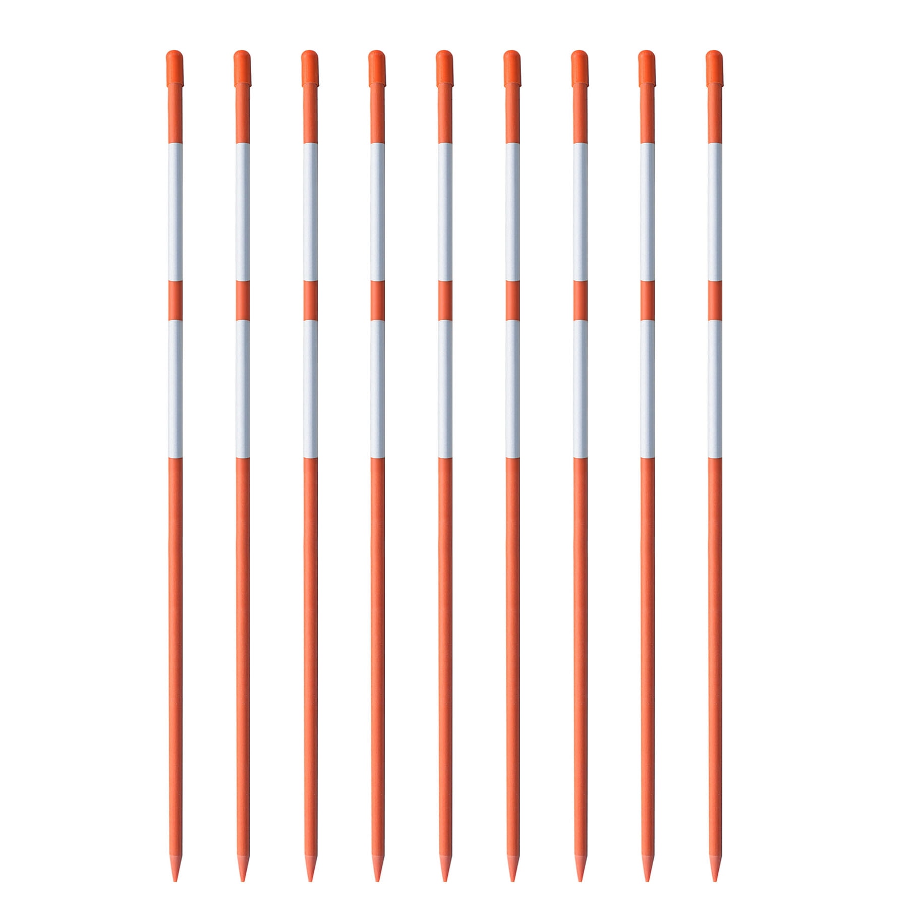 25 PCS 72" Driveway Markers Snow Stakes Plow Stakes Orange Reflective
