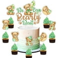 thumbnail image 1 of 25 PCS Bear Baby Shower Cake Decorations Sage Green - We Can Bearly Wait Cake Topper & Cupcake Toppers Double Sided Printing, Greenery Bear Baby Shower Decor for Pregnancy Celebration Newborn Party, 1 of 8