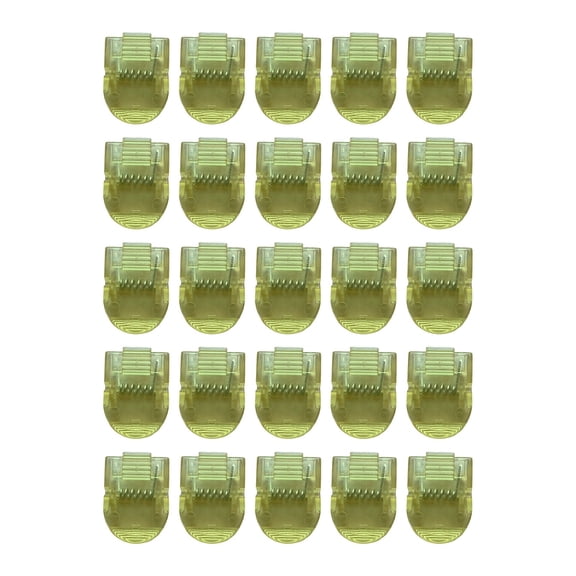 25 PCS Cubicle Clips,Fabric Panel Cubicle Accessories,Heavy-Duty Partition Hook for Office Walls,0.9x1.22 inch Sturdy Fabric Partition Note Holder for Secure Memo Photo Document Organization (Yellow)