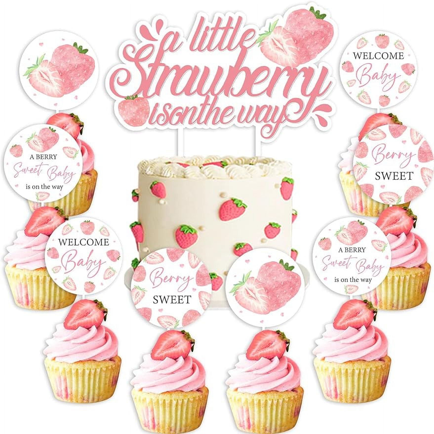 25-pcs-strawberry-baby-shower-cake-cupcake-toppers-a-berry-sweet-baby-is-on-the-way-cupcake-picks-pink-berry-sweet-fruits-themed-gender-reveal-party-decorations-supplies-walmart-com for Free Printable Gender Reveal Cake Topper Printable 25 PCS Strawberry Baby Shower Cake & Cupcake Toppers, A Berry Sweet Baby is on the Way Cupcake Picks, Pink Berry Sweet Fruits Themed Gender Reveal Party Decorations Supplies - Walmart.com for Free Printable Gender Reveal Cake Topper Printable