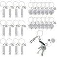 25 PCS Thank You Keychains, Appreciation Keychain Gifts, Stainless