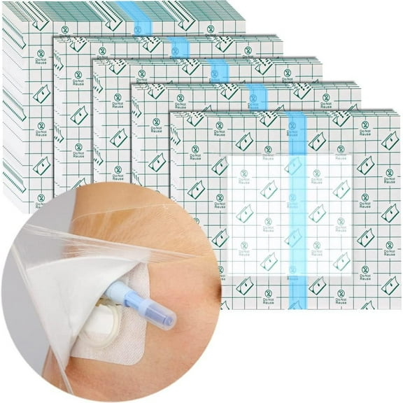 25 PCS Waterproof Catheter Shower Cover - 9x9" Non-Stick Center Pad for Dialysis, Chemo Port, Feeding Tube Protection