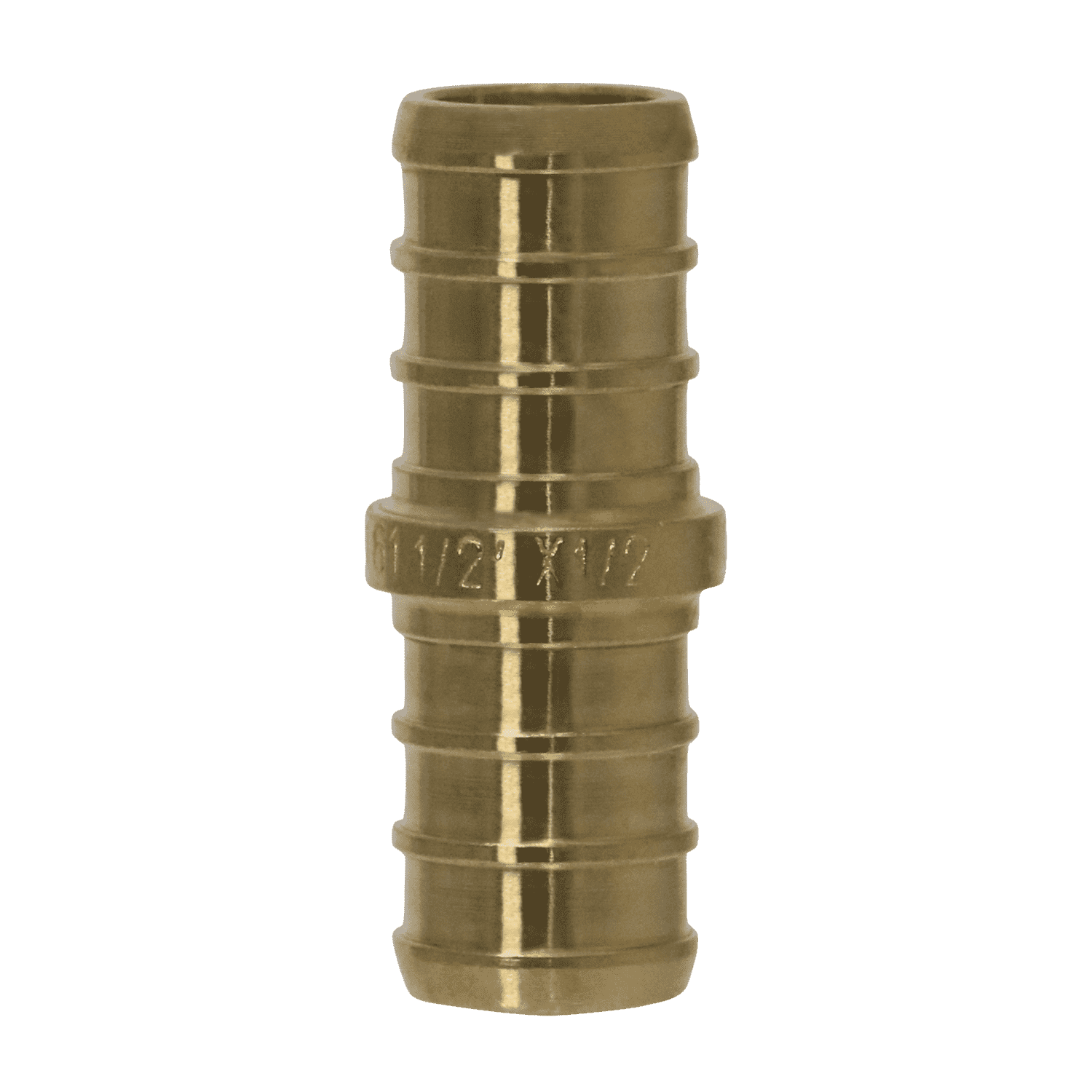 25-Pack 1/2 Inch Lead-Free Brass PEX Pipe Couplings - Crimp Connectors ...