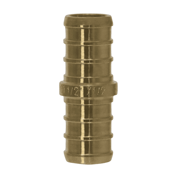 25-Pack 1/2 Inch Lead-Free Brass PEX Pipe Couplings - Crimp Connectors for Plumbing