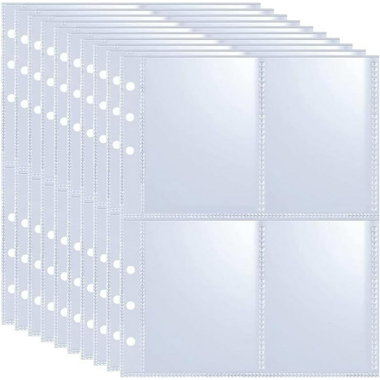a5 trading card sleeves Amazon.com : 80 Pack 640 Pockets 2.5x3.5 Trading Card Sleeves,A5 Binder 4  Pocket Card Sleeves,Double-Sided 4 Pocket 6.1x7.6 Page Protector,Ultra-Clear  Game Card Sheets for A5 Mini 3 Ring Binder : Office Products main image 1