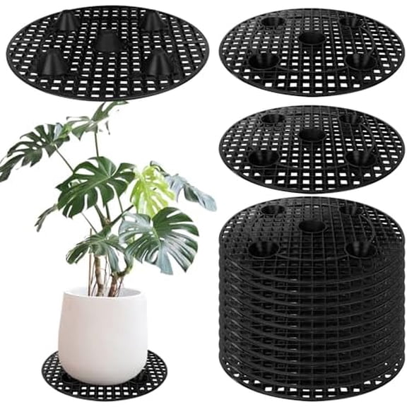 25 Pack 12 inch Plant Pot Elevators, 12 Inch Plastic Plant Risers, Plants Level Pot Elevator for Indoor & Outdoor Planters$$Garden &