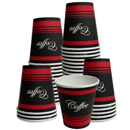 25 Pack 12oz Classic Durable Disposable Paper Coffee Hot Cups For Hot/Cold Drink, Coffee, Tea, Cocoa, Travel, Office, Home, Cider, Hot Chocolate, To go, by EcoQuality (12 ounce)