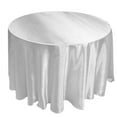 thumbnail image 1 of 25 Pack 132" Inch round Satin Tablecloth 21 COLORS Table Cover Wedding Banquet", White, 1 of 1