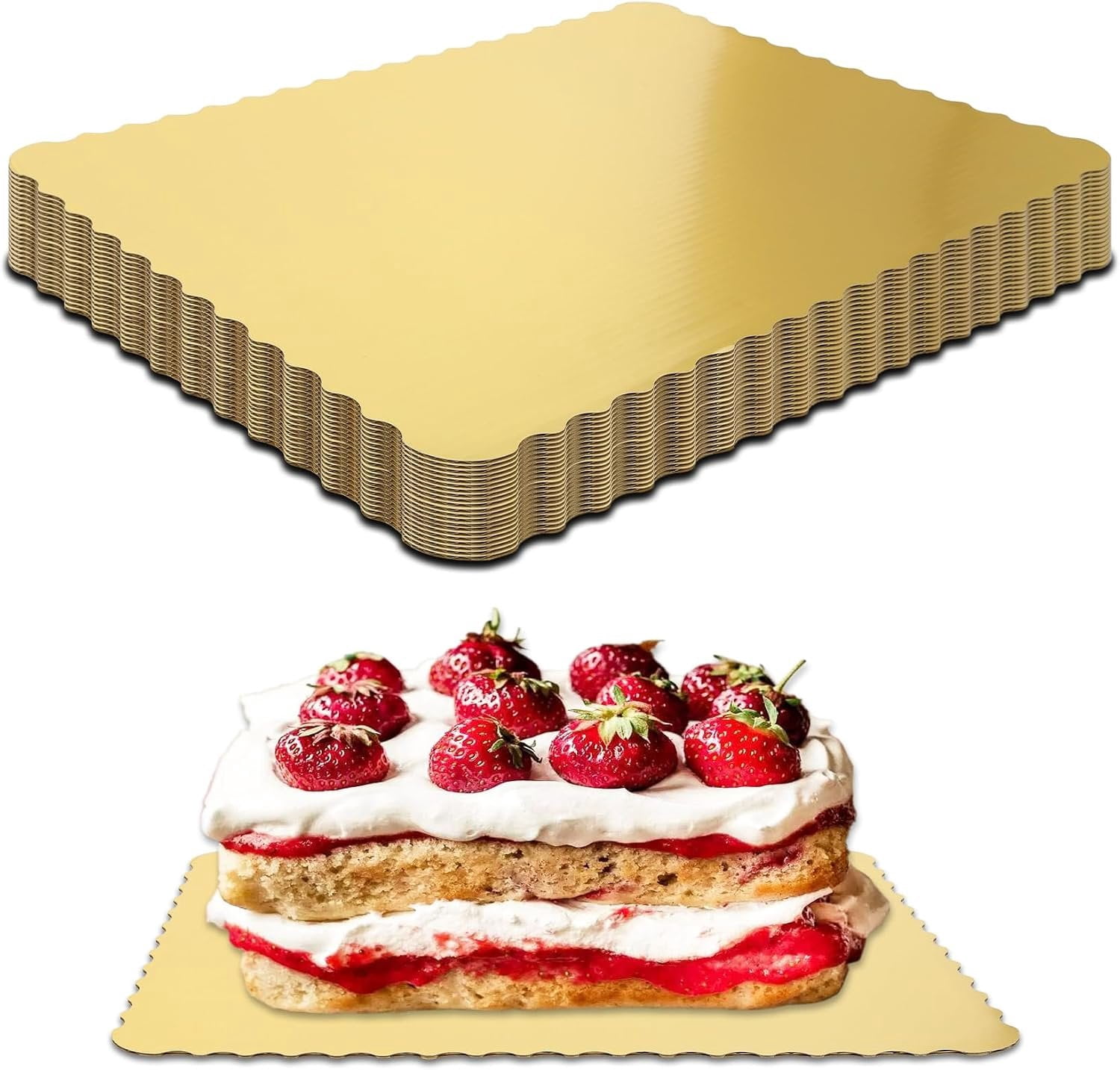 25 Pack 14 x 10 Inch Greaseproof Rectangle Cake Boards - Walmart.com