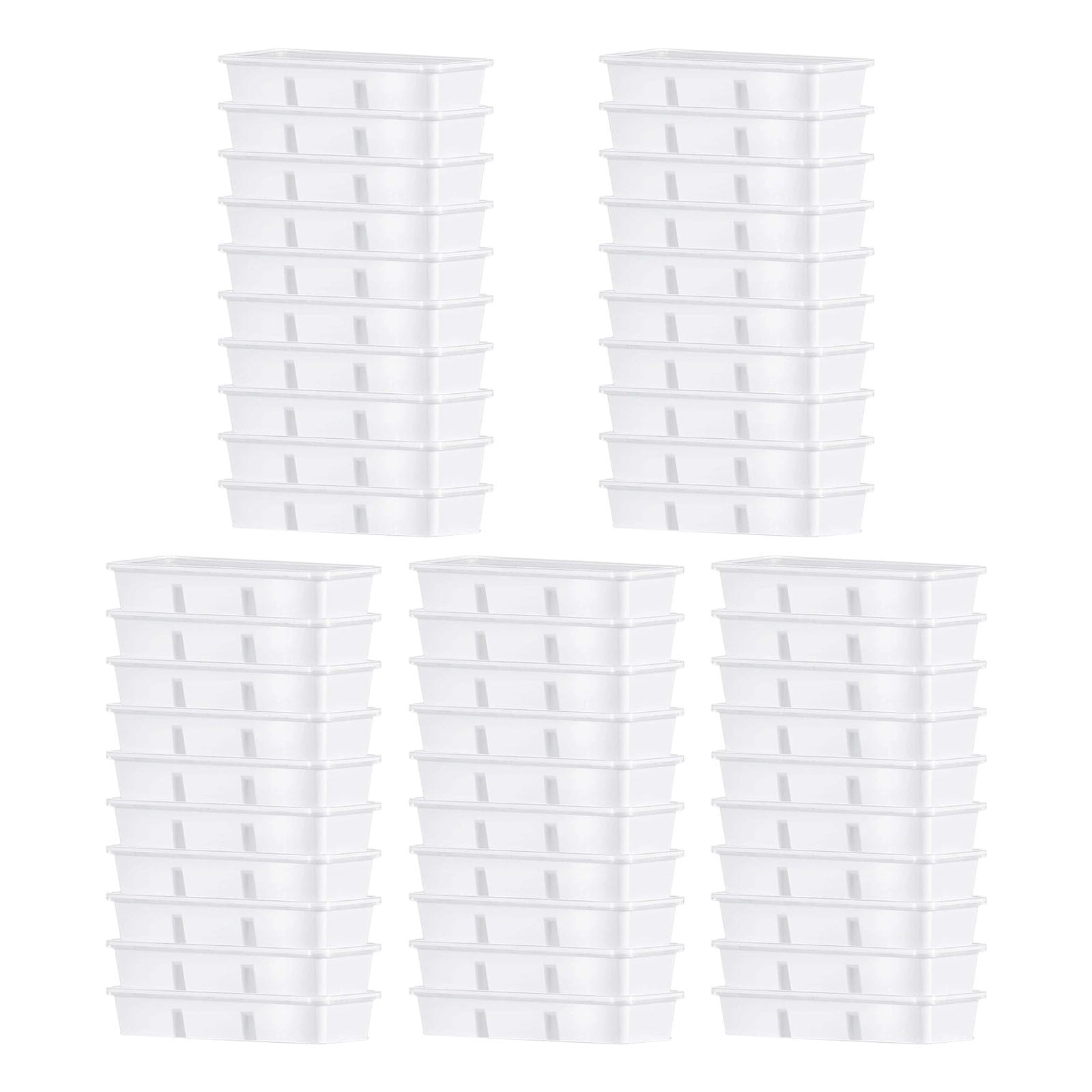 25 Pack 17 oz Small Meal Prep Containers with 3 Compartments Snack Containers with Lid Disposable Plastic Bento Box Travel Lunch Food Boxes Stackable for Office Picnic,White,8.8x3.3"