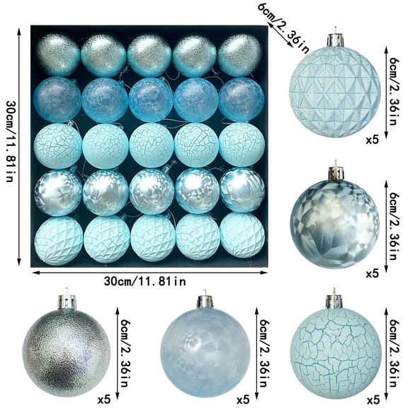 MARCHROSE Glass Ball 6.5cm, Blue Speckled Hanging Ornament for Garden ...