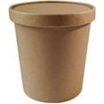 thumbnail image 1 of [25 Pack] 26 oz Disposable Kraft Paper Soup Containers with Vented Lids - Pint Ice Cream Containers, Frozen Yogurt Cups, Restaurant, Microwavable, Take Out, Food Storage, Recyclable, 1 of 8
