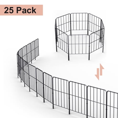 25-Pack 27ft Square Metal Outdoor Fence Panels