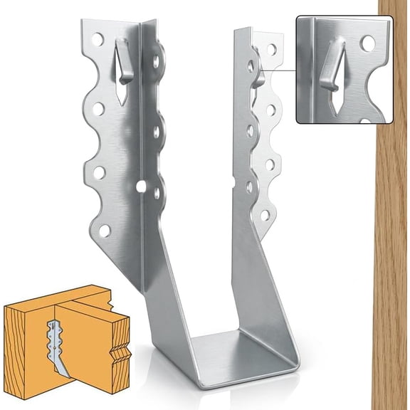 25 Pack 2x6 Joist Hangers, 18 Gauge Galvanized Face Mount | Wood connectors for rafters, beams and framing projects; suitable decks, floors pergolas.