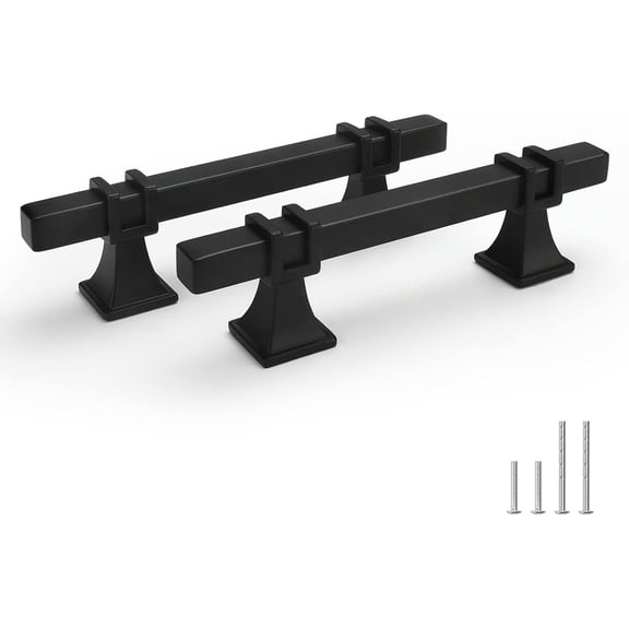 25 Pack 3 Inch Matte Black Cabinet Pulls Solid Steel Drawer Handles Dresser Kitchen Hardware